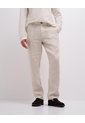 Pantalón Chino Regular Lino Caqui Hombre Beige de PUNTO BLANCO