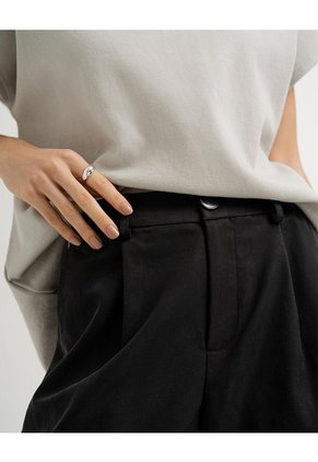 Short Tiro Alto Negro Mujer Negro