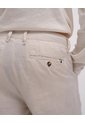 Pantalón Chino Regular Lino Caqui Hombre Beige de PUNTO BLANCO