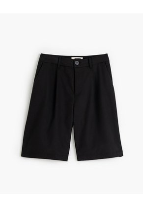 Short Tiro Alto Negro Mujer Negro