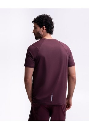 Camiseta Deportiva Control Humedad Vino Tinto Hombre Rojo