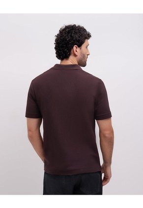 Polo Regular Algodón Vinotinto Hombre Rojo