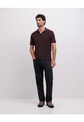 Polo Regular Algodón Vinotinto Hombre Rojo