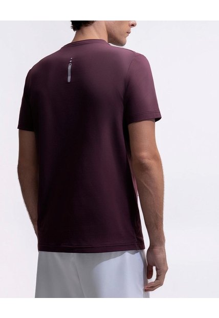 Camiseta Deportiva Control Humedad Vino Tinto Hombre Rojo
