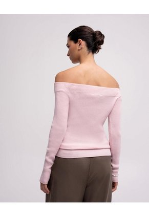 Camibuso Slim Tejido De Punto Rosado Mujer Rosa