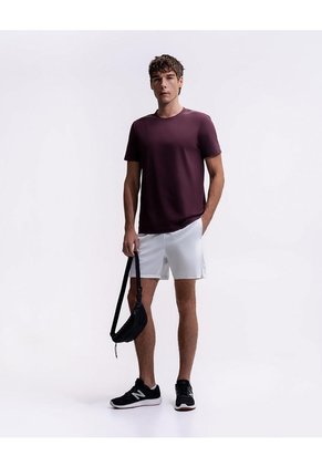 Camiseta Deportiva Control Humedad Vino Tinto Hombre Rojo