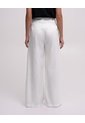 Pantalón Wide Leg Tiro Alto Blanco Mujer Blanco de PUNTO BLANCO
