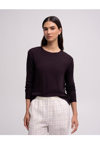 Camibuso Oversize Rib Algodón Vinotinto Mujer Rojo PUNTO BLANCO