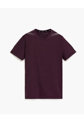 Camiseta Deportiva Control Humedad Vino Tinto Hombre Rojo