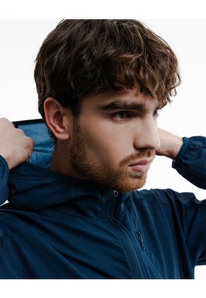 Chaqueta Rompevientos Regular Azul Hombre Azul
