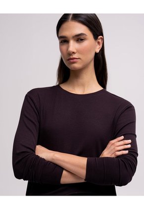 Camibuso Oversize Rib Algodón Vinotinto Mujer Rojo
