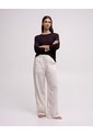 Camibuso Oversize Rib Algodón Vinotinto Mujer Rojo de PUNTO BLANCO