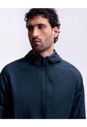Chaqueta Rompevientos Regular Azul Hombre Azul