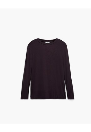 Camibuso Oversize Rib Algodón Vinotinto Mujer Rojo