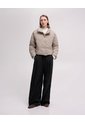 Chaqueta Acolchada Cuello Alto Avena Mujer Beige de PUNTO BLANCO
