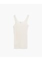 Camiseta Esqueleto Regular Rib Avena Mujer Beige de PUNTO BLANCO