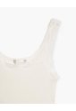Camiseta Esqueleto Regular Rib Avena Mujer Beige de PUNTO BLANCO