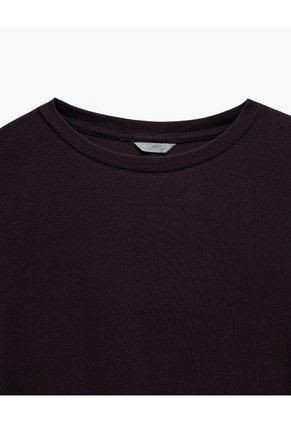 Camibuso Oversize Rib Algodón Vinotinto Mujer Rojo
