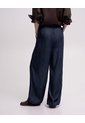 Pantalón Confort Tiro Medio índigo Oscuro Mujer Azul de PUNTO BLANCO