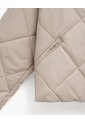 Chaqueta Acolchada Cuello Alto Avena Mujer Beige de PUNTO BLANCO