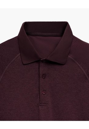 Polo Deportiva Seamless Vino Tinto Hombre Rojo