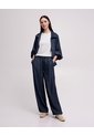 Pantalón Confort Tiro Medio índigo Oscuro Mujer Azul de PUNTO BLANCO