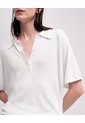 Polo Regular Tejido De Punto Crema Mujer Beige de PUNTO BLANCO