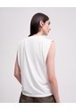 Camiseta Oversize Avena Mujer Beige de PUNTO BLANCO