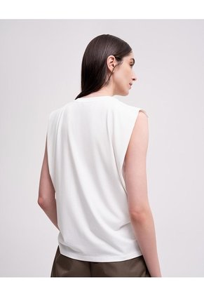 Camiseta Oversize Avena Mujer Beige