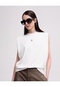Camiseta Oversize Avena Mujer Beige de PUNTO BLANCO