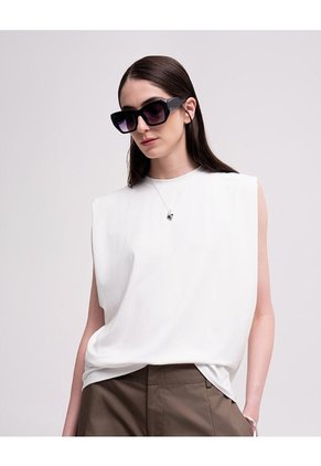 Camiseta Oversize Avena Mujer Beige