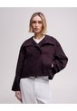 Chaqueta Trench Corta Vino Tinto Mujer Rojo de PUNTO BLANCO