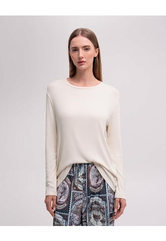 Camibuso Cuello Redondo Avena Mujer Beige PUNTO BLANCO