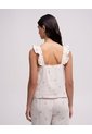Blusa De Tiras Boleros Regular Estampada Mujer Beige de PUNTO BLANCO