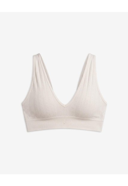 Top Soporte Medio Seamless Vainilla Mujer Beige