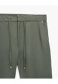Pantalón Recto Tiro Lino Verde Mujer Verde de PUNTO BLANCO