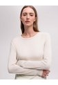 Camibuso Cuello Redondo Avena Mujer Beige de PUNTO BLANCO