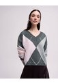 Suéter Oversize Gris Mujer Gris de PUNTO BLANCO