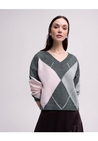 Suéter Oversize Gris Mujer Gris PUNTO BLANCO