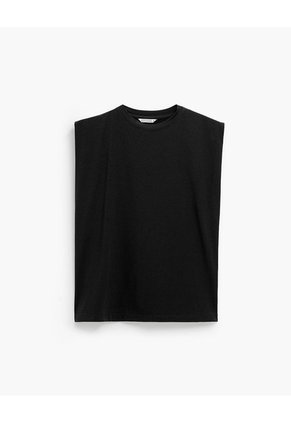 Camiseta Oversize Negra Mujer Negro