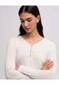 Camibuso De Pijama Avena Mujer Beige de PUNTO BLANCO