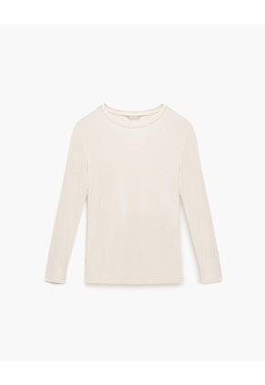 Camibuso Cuello Redondo Avena Mujer Beige