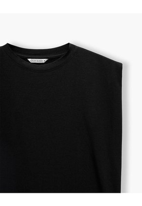 Camiseta Oversize Negra Mujer Negro