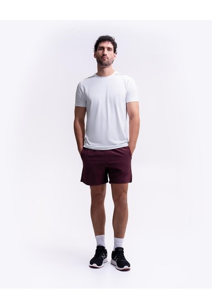 Pantaloneta Deportiva Malla Interna Vino Tinto Hombre Rojo