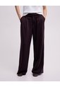 Pantalón Confort Wide Leg Tiro Medio Vinotinto Mujer Rojo de PUNTO BLANCO