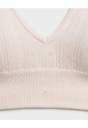Top Soporte Medio Seamless Vainilla Mujer Beige