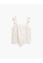 Blusa De Tiras Boleros Regular Estampada Mujer Beige de PUNTO BLANCO