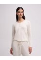 Camibuso De Pijama Avena Mujer Beige de PUNTO BLANCO