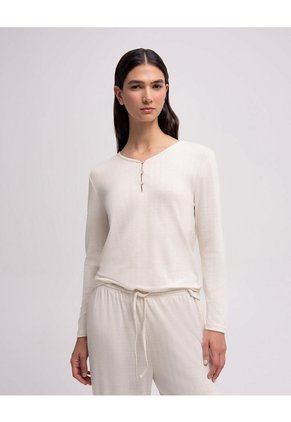 Camibuso De Pijama Avena Mujer Beige