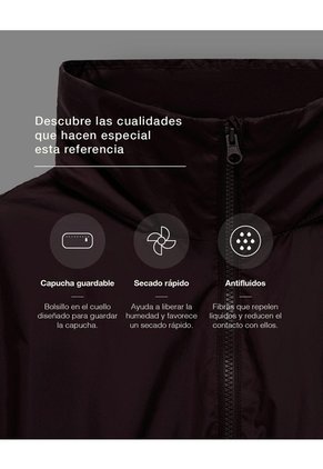 Chaqueta Rompevientos Oversize Vinotinto Mujer Rojo